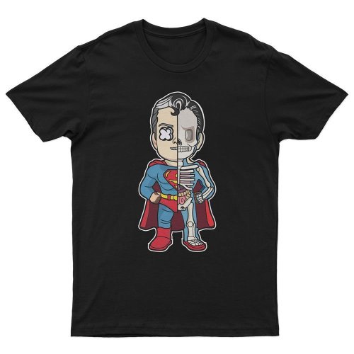 T-Shirt Superman Half Skeleton