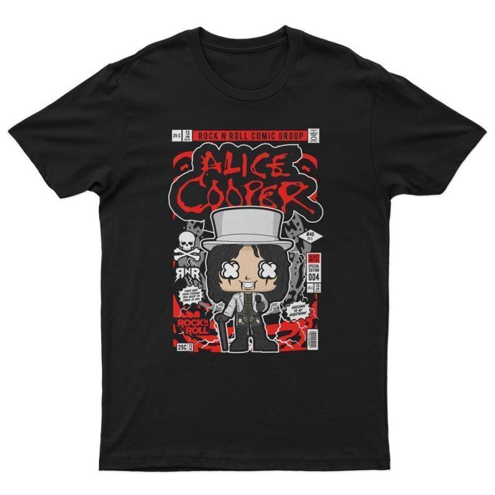 T Shirt schwarz Alice Cooper Character Comic Shirts Shirt Royal S