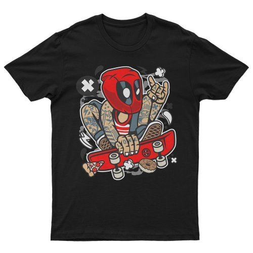 T-Shirt Deadpool Skater