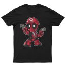 T-Shirt Mario Deadpool Schwarz L