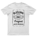 T-Shirt Oldschool Geburtstag wei&szlig; 1945-1970