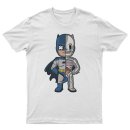 T-Shirt Batman Half Skeleton