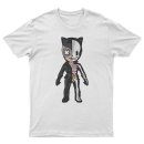 T-Shirt Cat Woman Half Skeleton