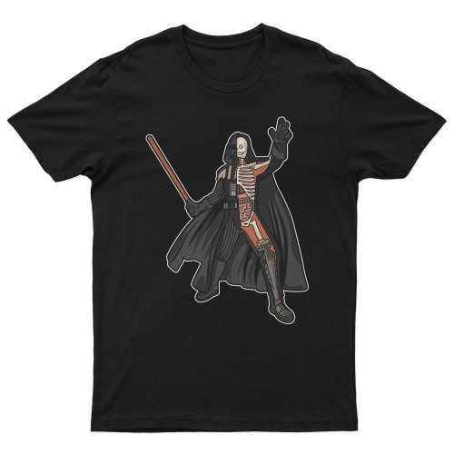 T-Shirt Darth Vader Half Skeleton