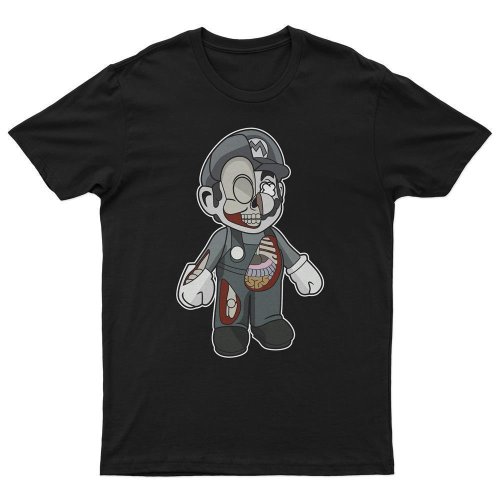 T-Shirt Mario Half Skeleton