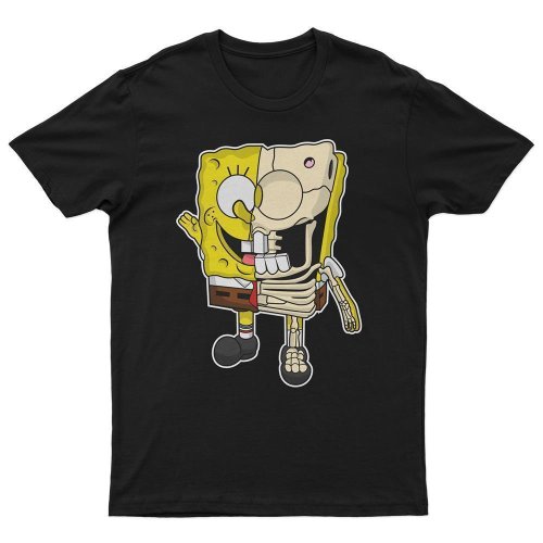 T-Shirt Sponge Bob Half Skeleton